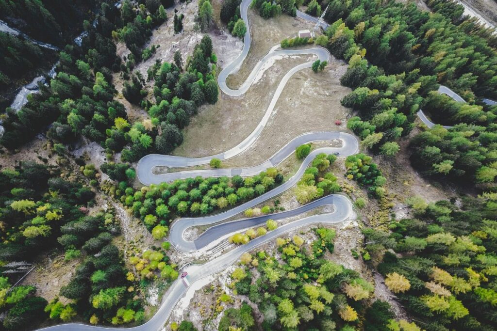 Driving through scenic mountain roads in Montenegro